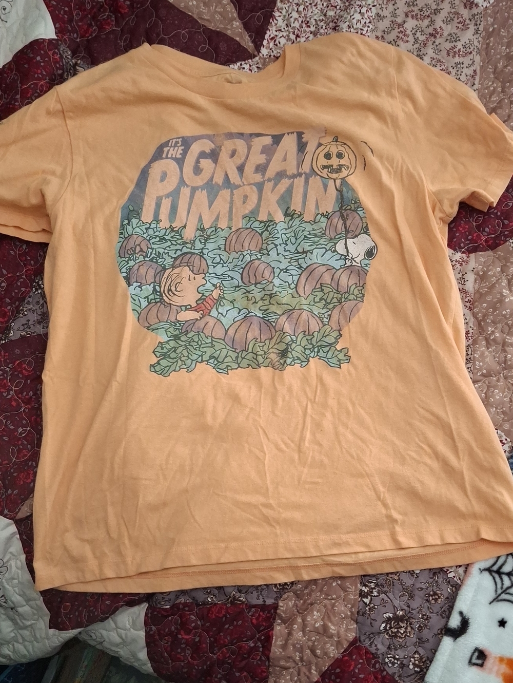 Peanuts 'The Great Pumpkin' Orange Graphic Tee